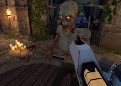Image de jeu de zombie en multi cap vr Mission Z