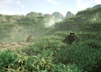 Screenshot Yucatan Cap VR jeu de coopération VR Maya Pyramides