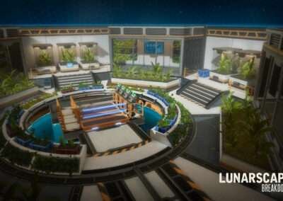 scène du jeu escape game multi-joueurs en réalité virtuelle Lunarscape chez cap'vr